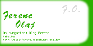 ferenc olaj business card